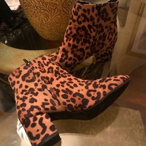Leopard Booties. Almost New Condition. Size 10